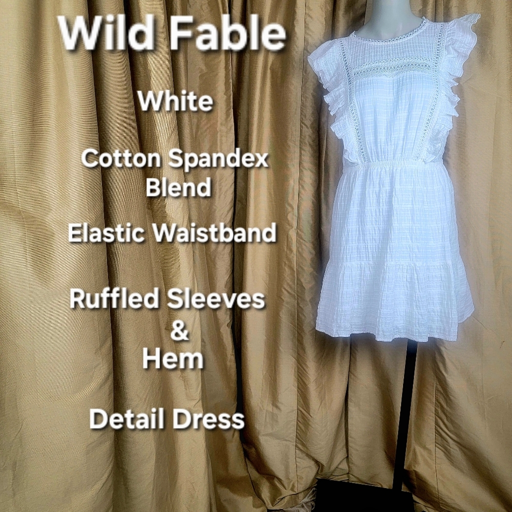 Wild Fable White Ruffled Dress